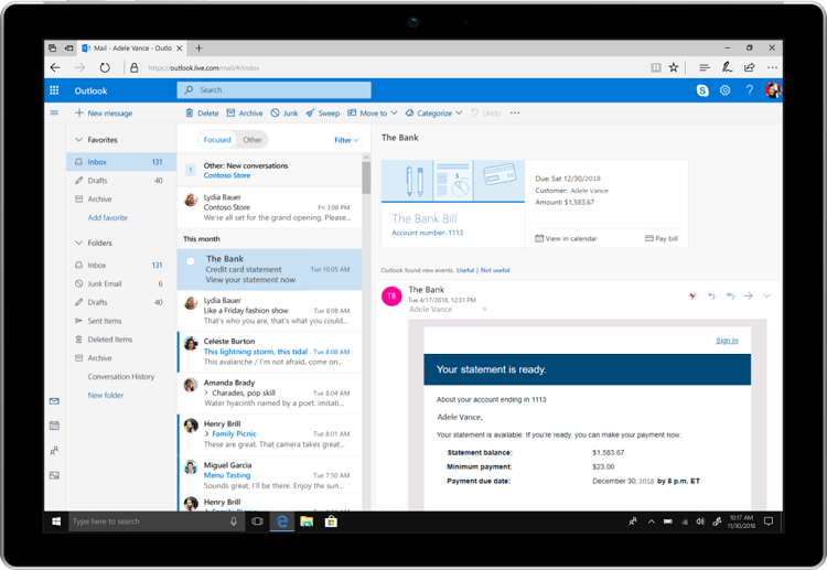 Фото - Microsoft анонсировала ряд улучшений для почты Outlook»