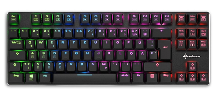 Фото - Компактная клавиатура Sharkoon PureWriter TKL RGB получила многоцветную подсветку»
