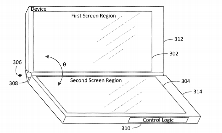 Фото - Microsoft патентует складной гаджет с необычной конфигурацией дисплеев»